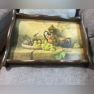 Vintage Wood Still life Fruit Serving Platter